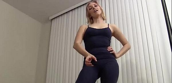  Let me finish my yoga and I will jerk your big hard cock JOI